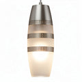 Modern pendant light fixture with frosted glass and brushed nickel finish 20 x 10 x 10cm